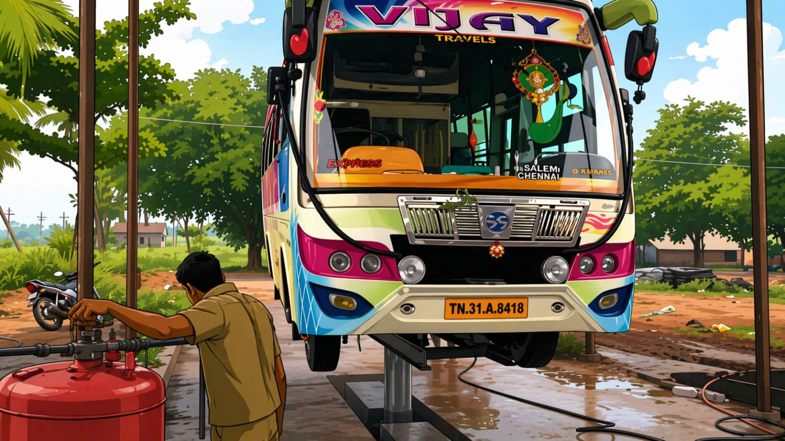 Tempo Traveller Water Wash